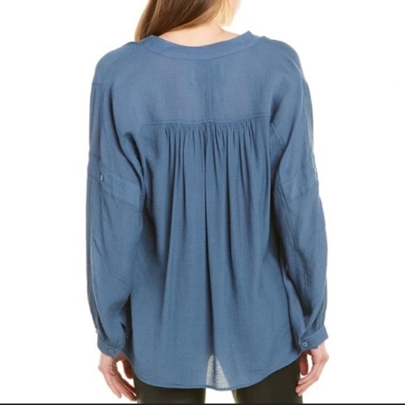 Brochu Walker Jaxon Shirred Popover Lagenlook peasant blouse - Picture 2 of 15